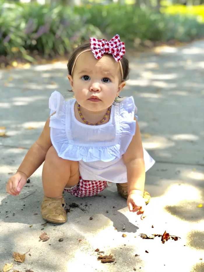 MB Necklaces Polished Lemon Amethyst Baltic Amber Necklace for Newborn Baby Infant Toddler