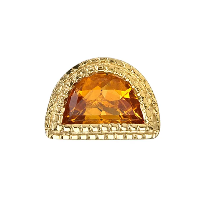 Milgrain Half Moon Threaded End in Gold with Citrine Body Vision BVLA Necklaces
