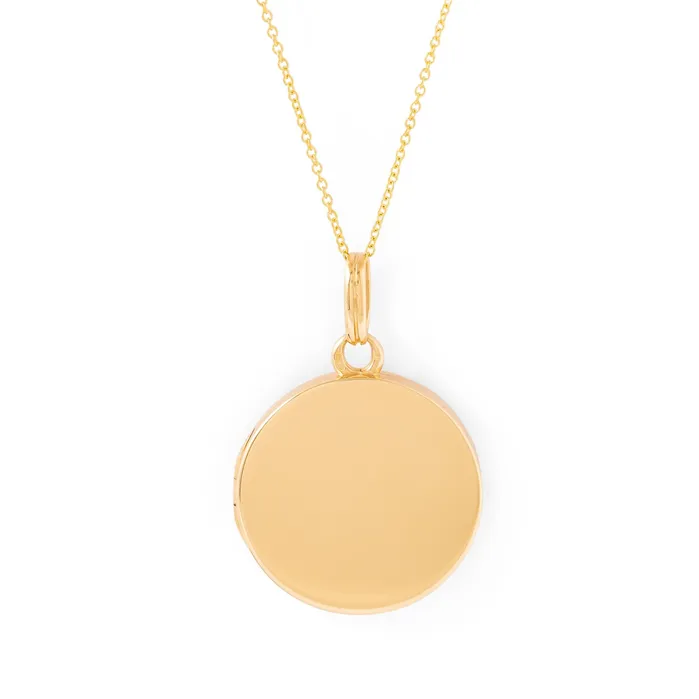 Necklaces Austrian 14k Gold Round Locket Antique