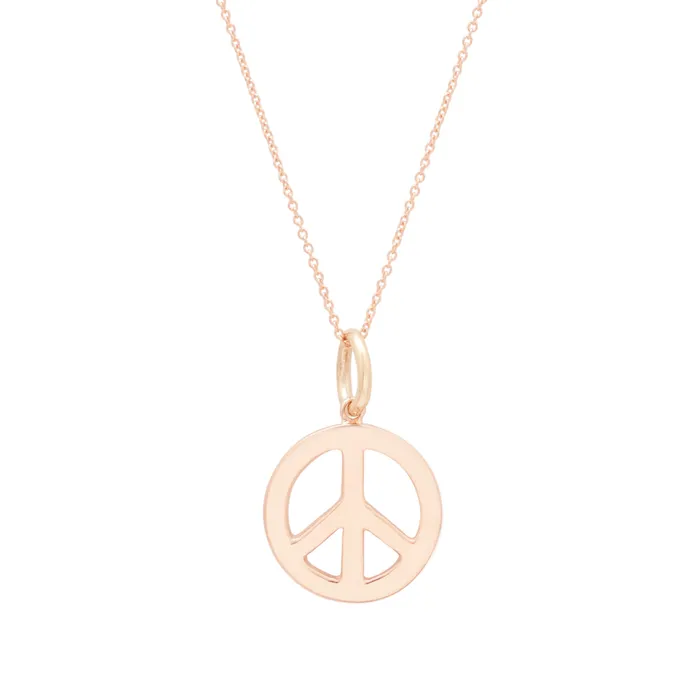 Necklaces Fox Bond Originals The FB Peace Sign Charm Necklace