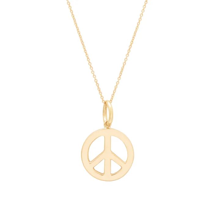 Necklaces Fox Bond Originals The FB Peace Sign Charm Necklace