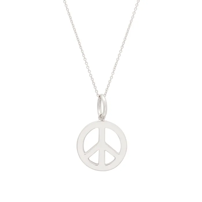 Necklaces Fox Bond Originals The FB Peace Sign Charm Necklace