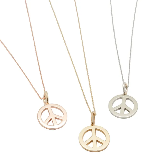 Necklaces Fox Bond Originals The FB Peace Sign Charm Necklace