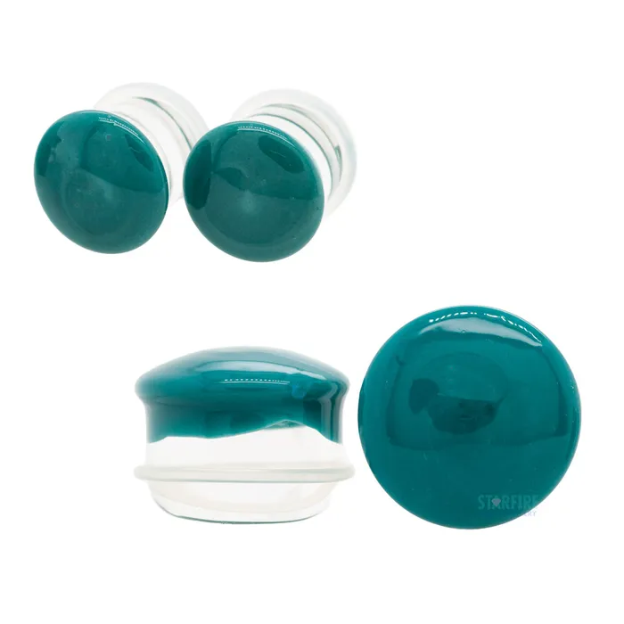 Necklaces Glass Color Front Plugs Aqua Gorilla Glass