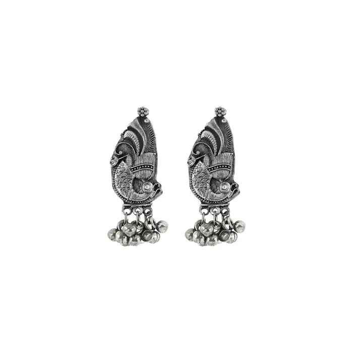 Necklaces Teejh Aarthi Silver Oxidised Necklace Set Teejh