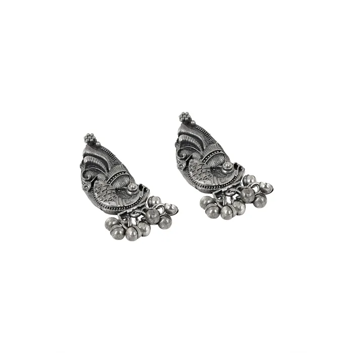 Necklaces Teejh Aarthi Silver Oxidised Necklace Set Teejh