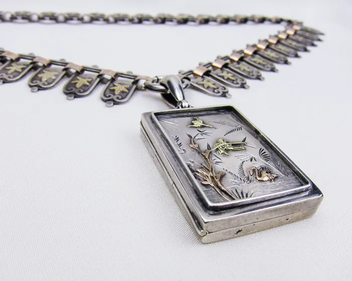 Necklaces Victorian Embossed Collar Locket Isadoras A Necklaces Victorian Embossed Collar Locket Isadoras A