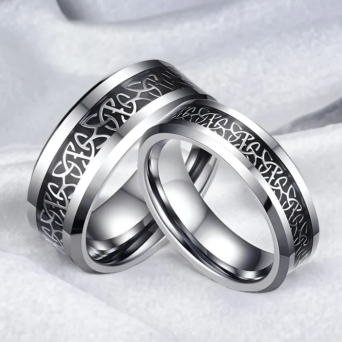 Nirvana Tungsten Couple Rings Earrings
