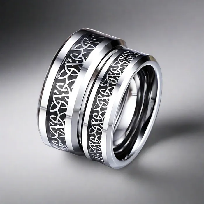 Nirvana Tungsten Couple Rings Earrings