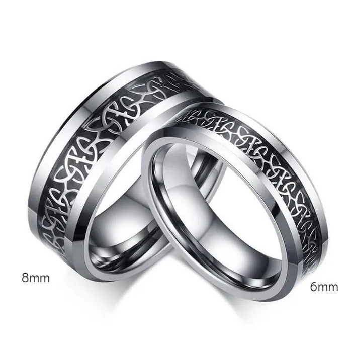 Nirvana Tungsten Couple Rings Earrings