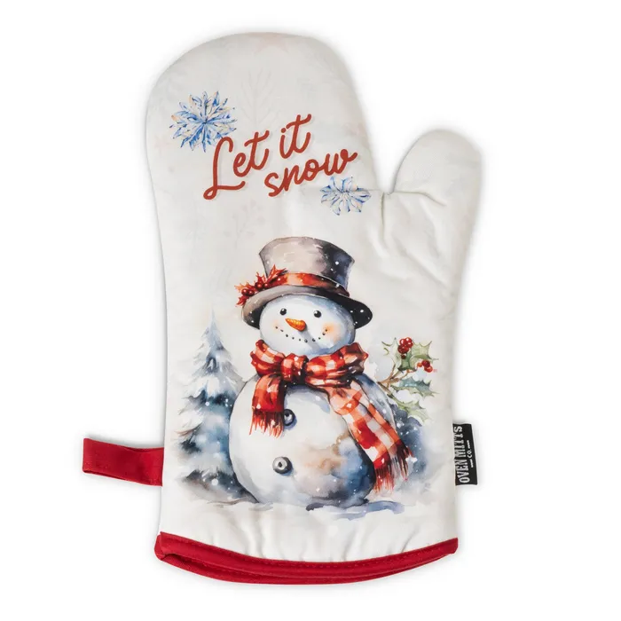 Oven Mitts Co Earrings Let It Snow Christmas Oven Mitts And Potholder Set