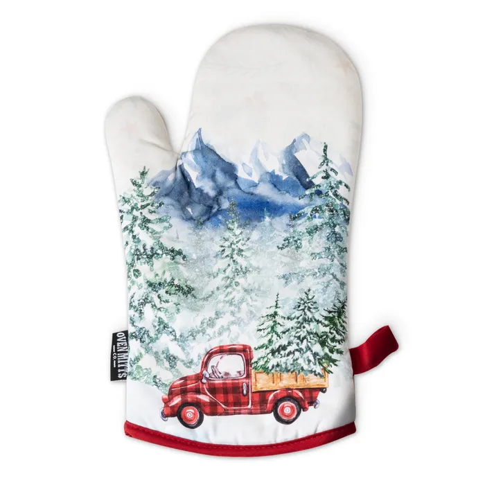 Oven Mitts Co Earrings Let It Snow Christmas Oven Mitts And Potholder Set