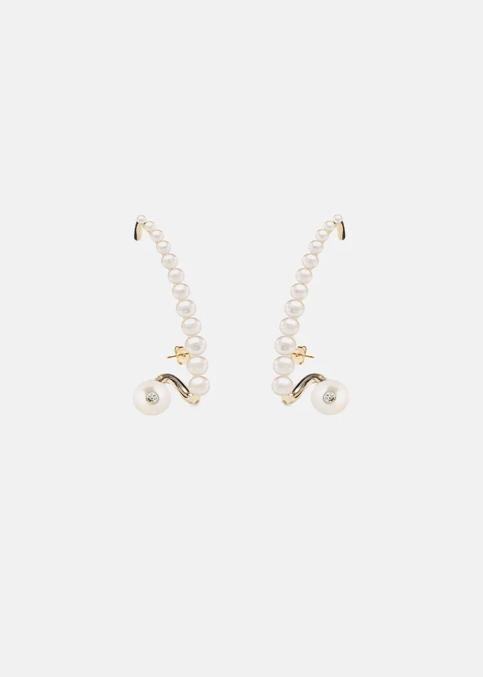 Pearl Crescendo Earring KATKIMfinejewelry Earrings