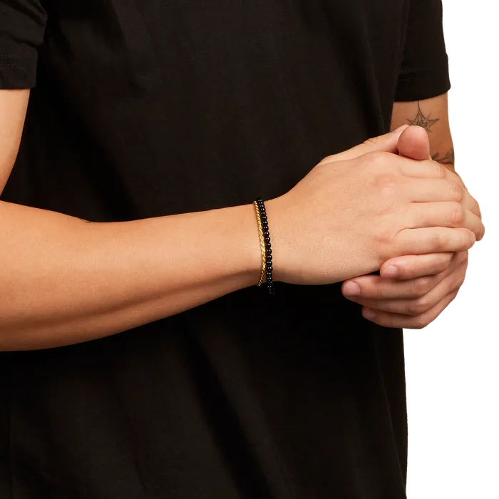 Polished Onyx Rope Stack Gold Vermeil Premium Stacks PreStyled Sets