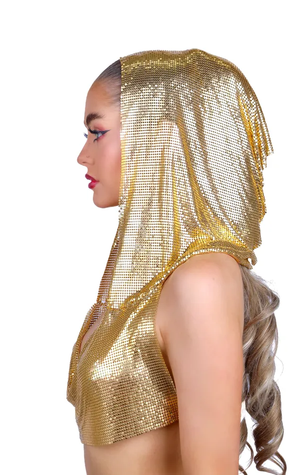 PreStyled Sets Gold Hooded Metallic Top THE LUMI SHOP