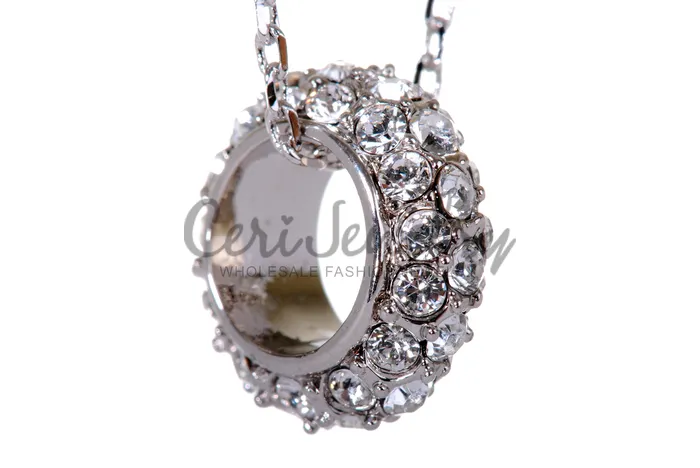 Red Necklaces N7144 Intricate Swarovski Elements Crystal Circular Pendant Necklace Red Necklaces N7144 Intricate Swarovski Elements Crystal Circular Pendant Necklace
