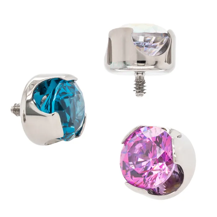 Rings Anatometal 4mm ProngSet BrilliantCut Threaded End