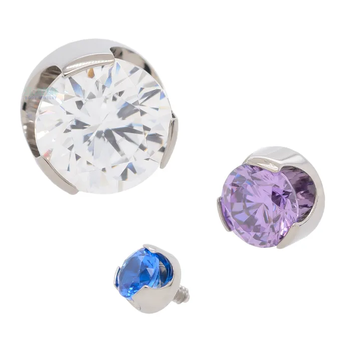Rings Anatometal 4mm ProngSet BrilliantCut Threaded End
