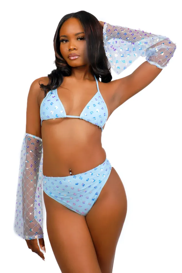 Rings Baby Blue Sparkle Fairy Blossom Arm Sleeves THE LUMI SHOP