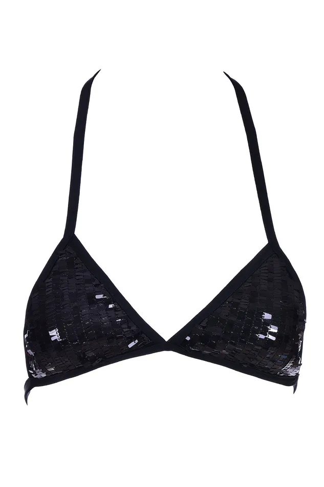 Rings Black Disco Sequin Triangle Top THE LUMi SHOP