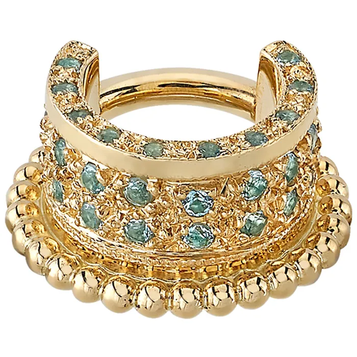 Rings Body Vision BVLA Westin Cuff Hinge Ring in Gold with Swiss Blue Topaz Rings Body Vision BVLA Westin Cuff Hinge Ring in Gold with Swiss Blue Topaz