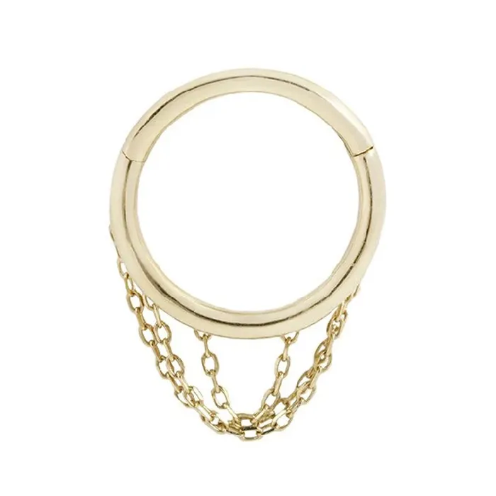 Rings Buddha Jewelry Organics Chainspotting with Chains Hinge Ring Clicker in Gold