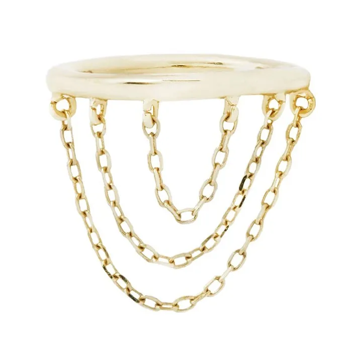 Rings Buddha Jewelry Organics Chainspotting with Chains Hinge Ring Clicker in Gold