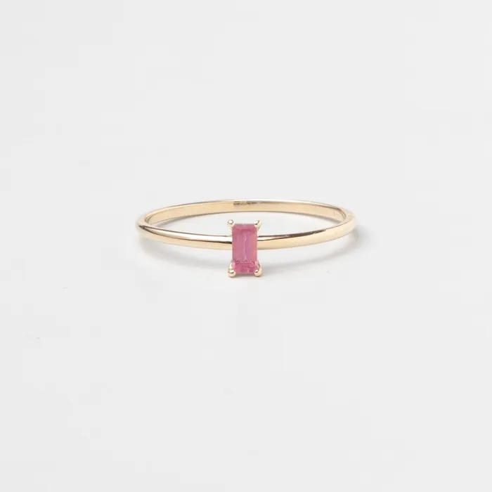 Rings fejn PWD colored baguette ring solid gold