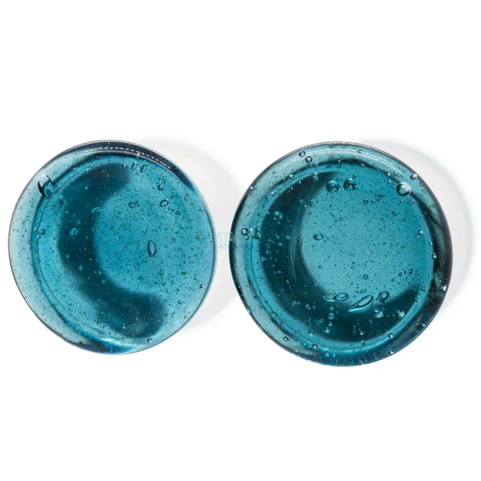 Rings Glasswear Studios Glass Colorfront Plugs Translucent Sparkle Blue