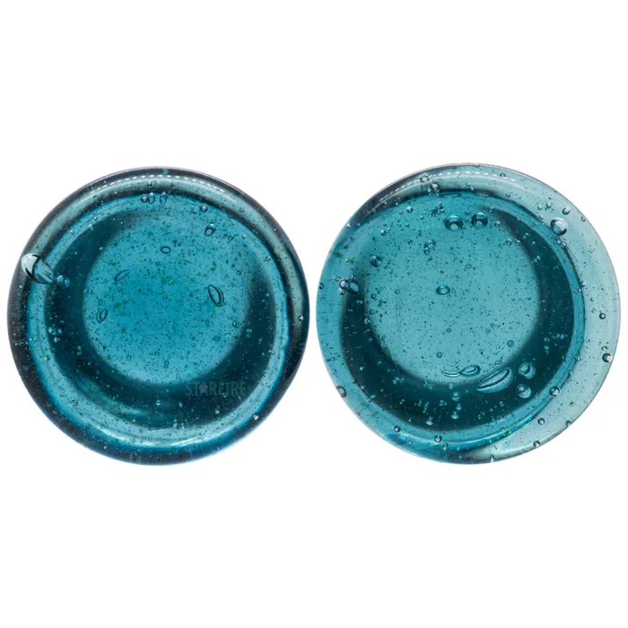 Rings Glasswear Studios Glass Colorfront Plugs Translucent Sparkle Blue