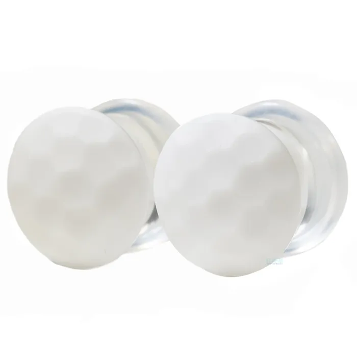 Rings Gorilla Glass Martele Glass Color Front Plugs White