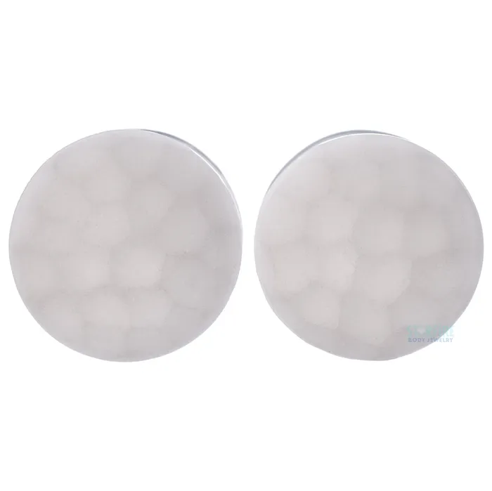 Rings Gorilla Glass Martele Glass Color Front Plugs White