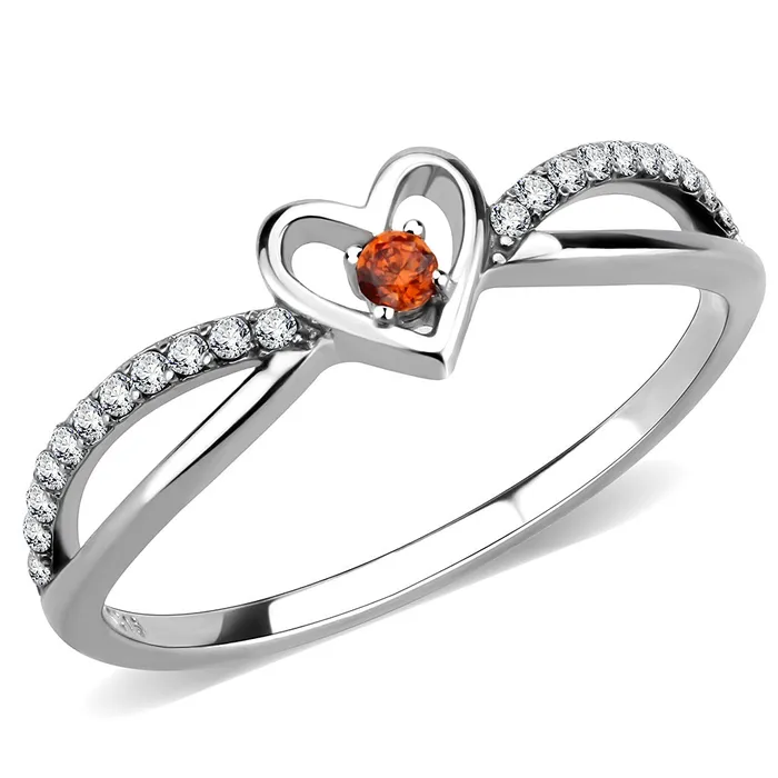 Rings Green CJ235 Wholesale Womens Stainless Steel High polished AAA Grade CZ Orange Heart Ring Rings Green CJ235 Wholesale Womens Stainless Steel High polished AAA Grade CZ Orange Heart Ring