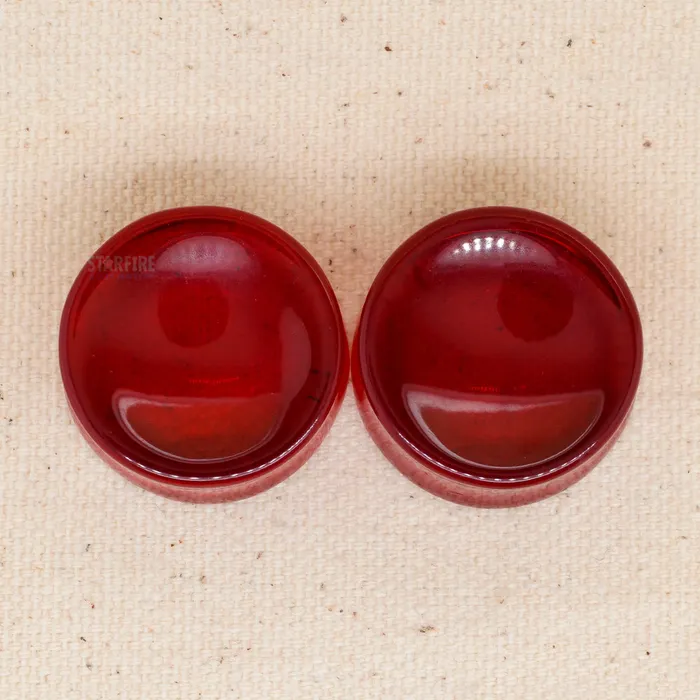 Rings Tawapa DoubleFlared Concave Stone Plugs Red Obsidian 78