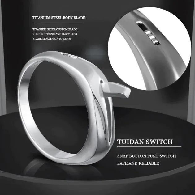 Rings worldnetgifts Invisible Self Defense Micro Knife Ring