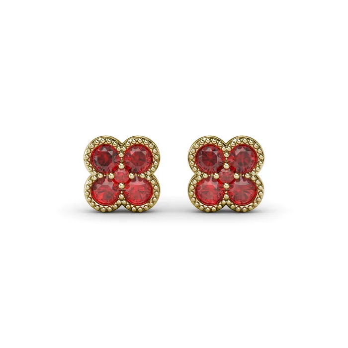 Ruby Diamond Earrings Fana Earrings