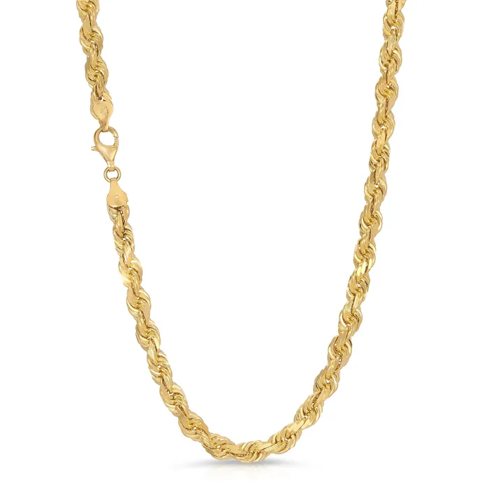 Saints Gold Co 65MM Rope Chain Diamond Cut Rings