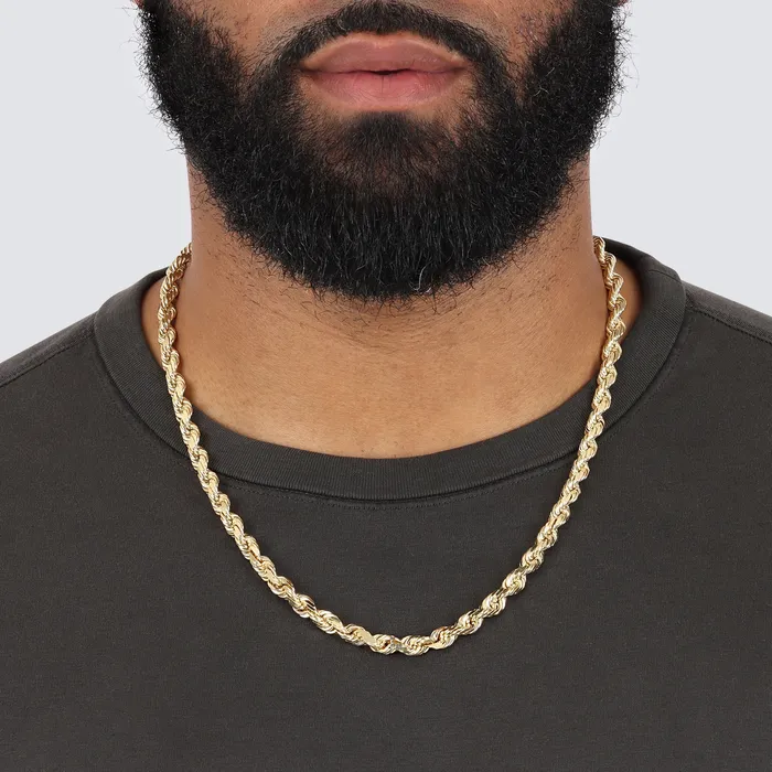 Saints Gold Co 65MM Rope Chain Diamond Cut Rings