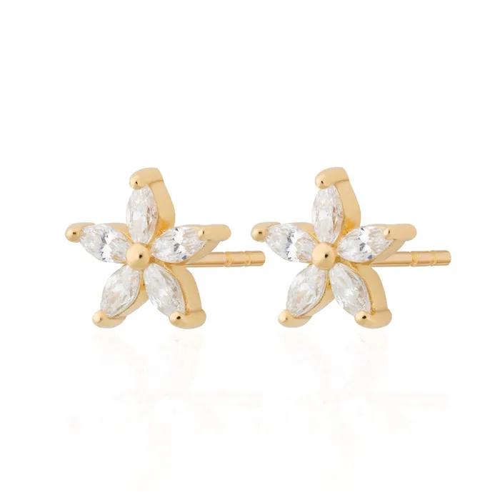 Scream Pretty Earrings Hannah Martin Gold Teeny Flower Stud Earrings