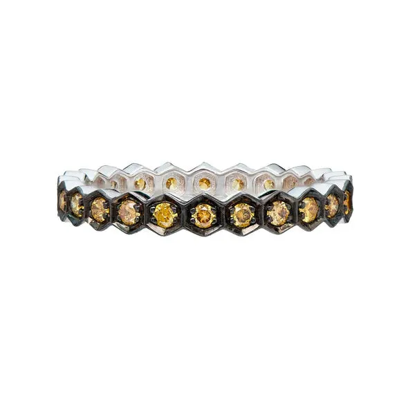 Sethi Couture Rings Burnt Orange Diamond Band