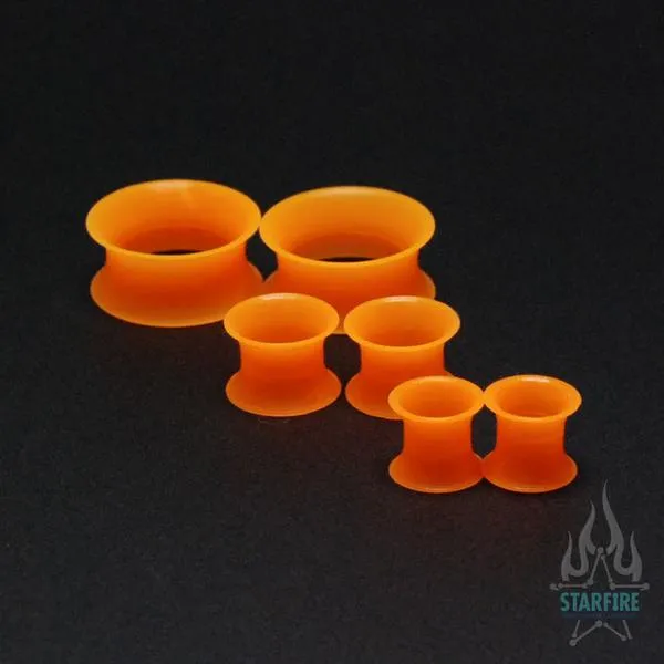 Silicone Skin Eyelets UV Orange Kaos Softwear Earrings
