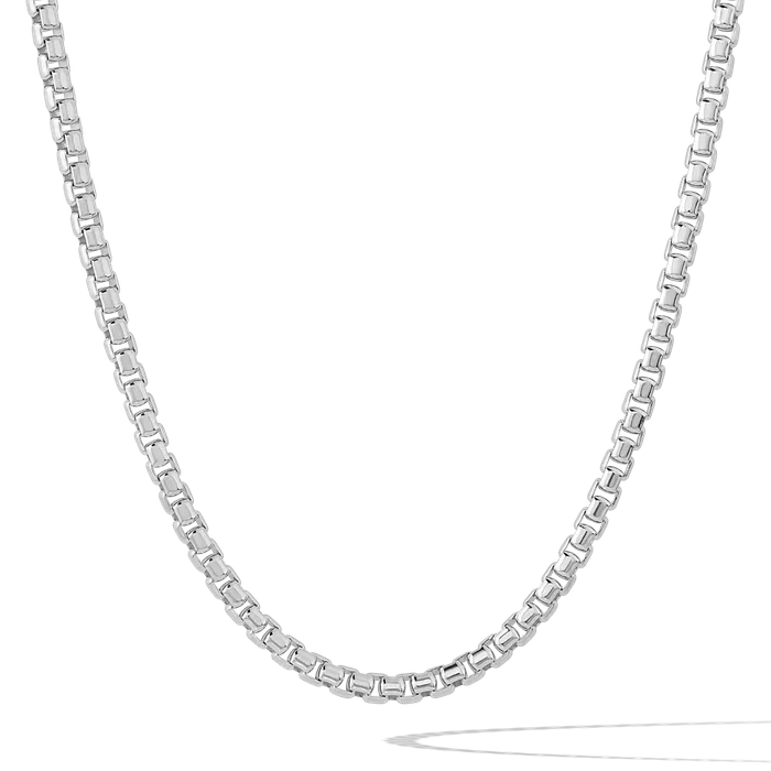 Solid Gold Necklaces 14k White Gold Box Chain 3mm