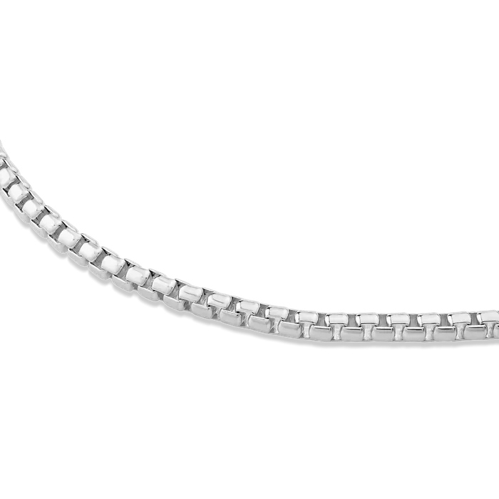 Solid Gold Necklaces 14k White Gold Box Chain 3mm