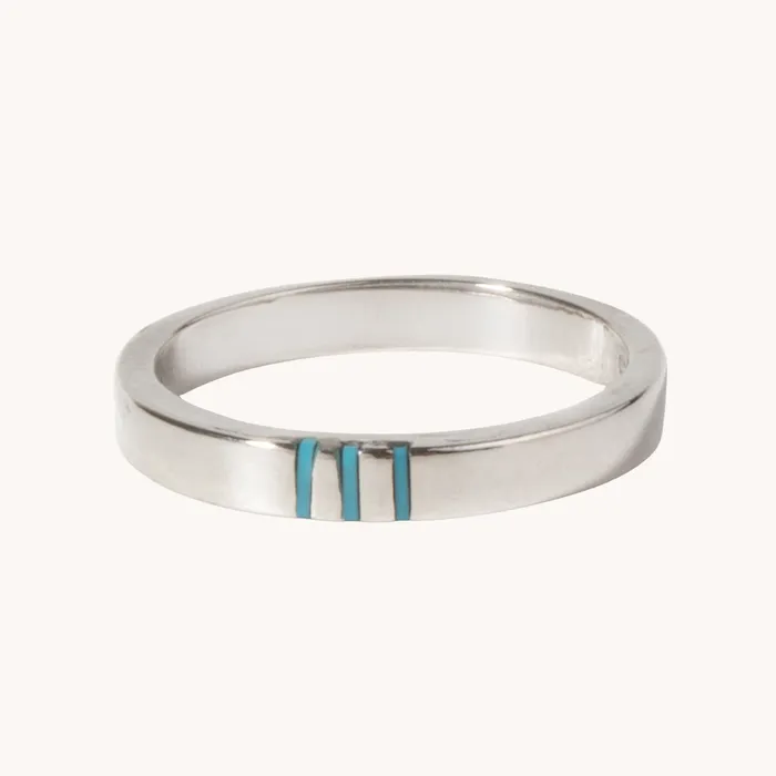 Spirit Silver Infinity Band Ring Turquoise Skies Rings