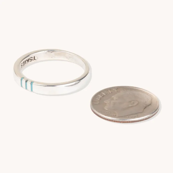 Spirit Silver Infinity Band Ring Turquoise Skies Rings