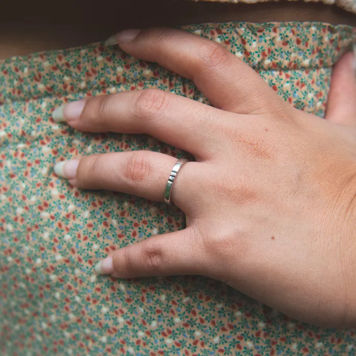 Spirit Silver Infinity Band Ring Turquoise Skies Rings