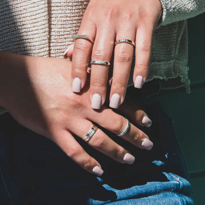 Spirit Silver Infinity Band Ring Turquoise Skies Rings