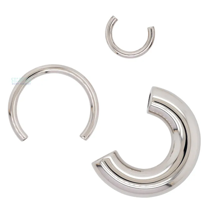 Stainless Steel Threaded Circular Barbell Shaft 0 ga Anatometal Earrings