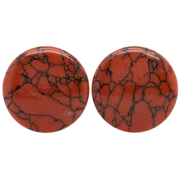 Stone Plugs Red Turquoise Oracle Body Jewelry Earrings
