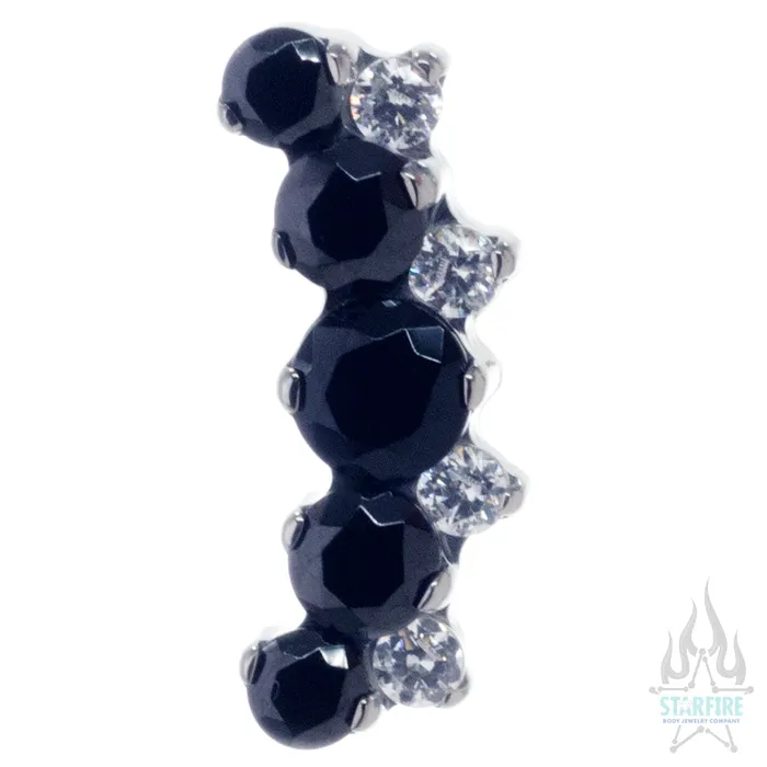 Suprium 3 Faceted Gem Cluster on Flatback custom color combos Industrial Strength IS Necklaces